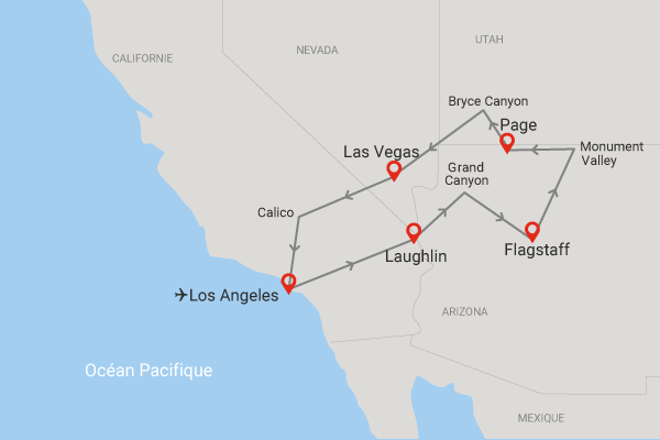 Circuit Cap sur l'ouest américain los_angeles Etats-Unis