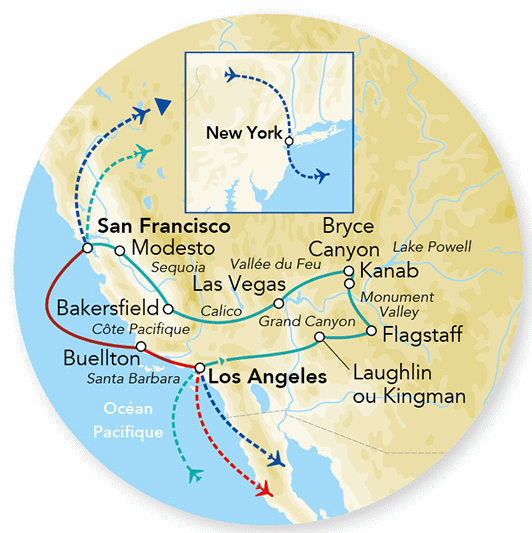 Circuit Splendeurs de l'Ouest des USA los_angeles Etats-Unis