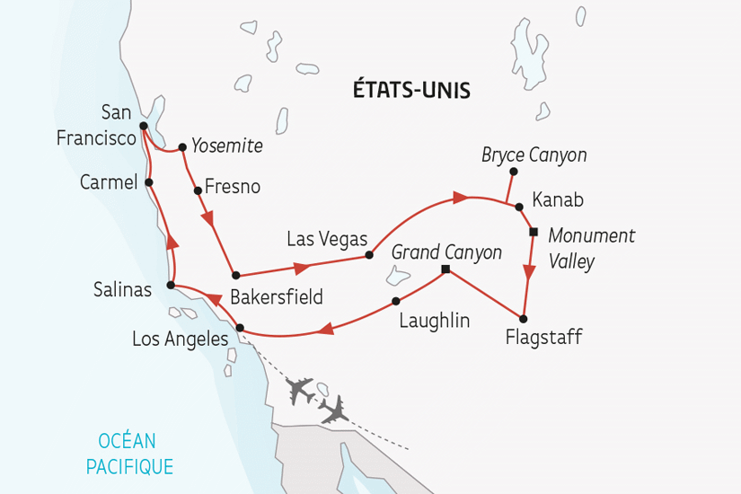 Circuit La Californie, l'Ouest Américain (Vols Air Tahiti Nui) los_angeles Etats-Unis