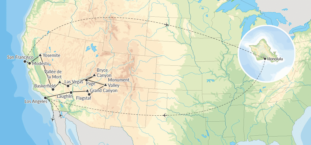 Circuit L'Ouest et Hawaï los_angeles Etats-Unis