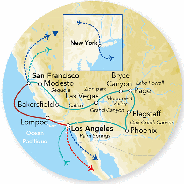 Circuit Splendeurs de l'Ouest des USA & New York - Version Confort los_angeles Etats-Unis