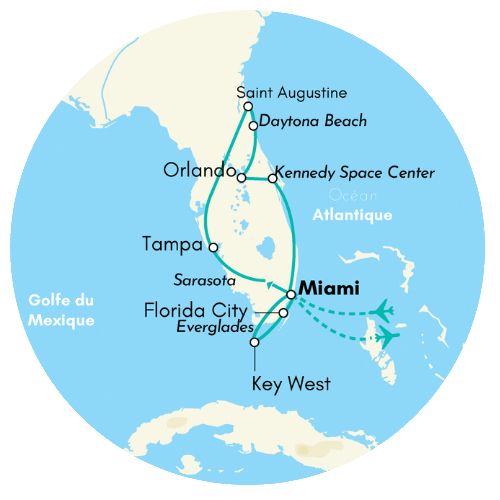 Circuit Splendeurs de Floride, Key West & Croisière Bahamas & Balnéaire Miami Beach miami Etats-Unis
