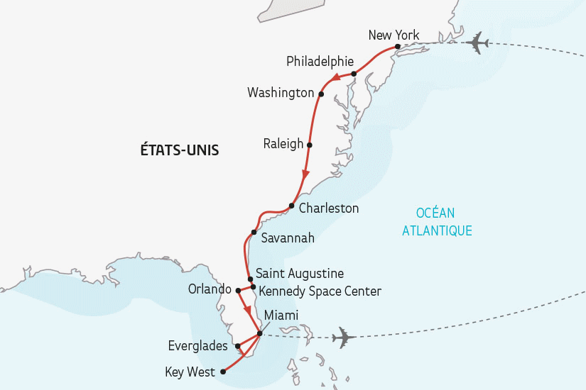 Circuit New York et la Floride new_york Etats-Unis