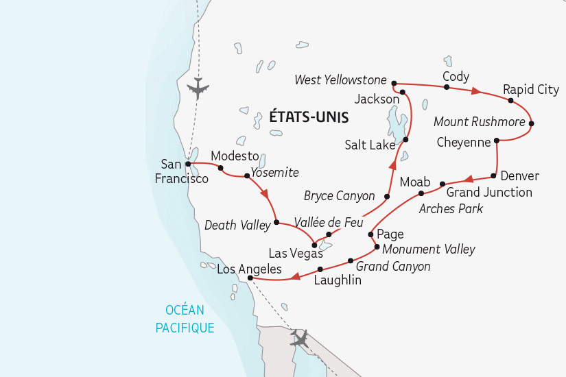 Circuit Splendeurs de l'Ouest Américain San_francisco Etats-Unis