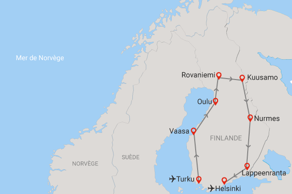 Autotour La grande traversée de la Finlande en liberté turku Finlande