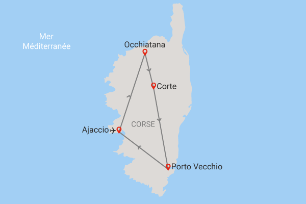 Autotour Balade en Corse authentique ajaccio France Corse