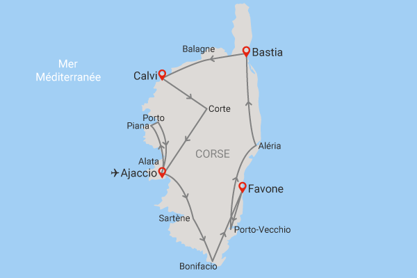 Circuit Sur les traces de Napoléon ajaccio France Corse