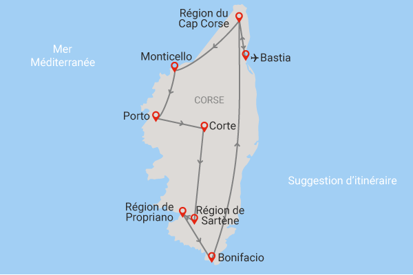 Autotour Terroir et beautés corses en liberté bastia France Corse