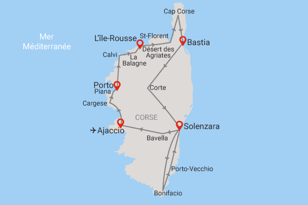 Circuit Tour de Corse bastia France Corse