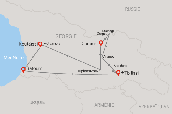 Circuit Géorgie, perle du Caucase tbilissi Georgie