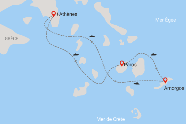 Combiné hôtels Combiné 2 îles : Paros - Amorgos en 7 nuits athenes Grece