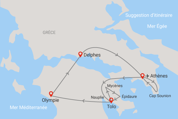 Autotour Grèce Classique en liberté avec audio-guides athenes Grece