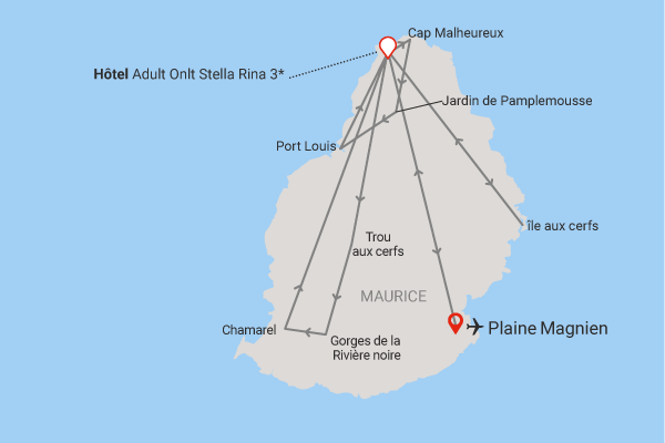 Circuit Explorations mauriciennes, base logement au Adult Only Stella Rina grand_baie Ile Maurice