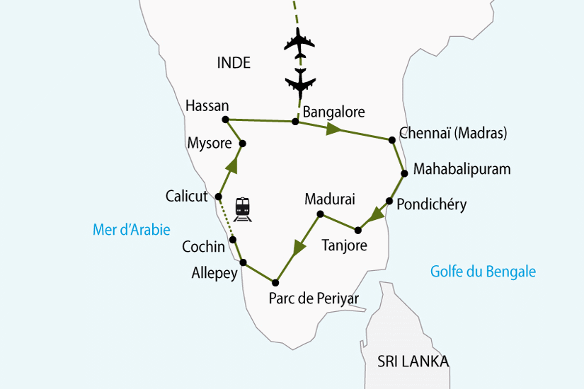 Circuit Comptoirs des Indes et magie de l'Inde du Sud bangalore Inde