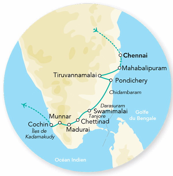 Circuit Immersion Inde du Sud chennai Inde