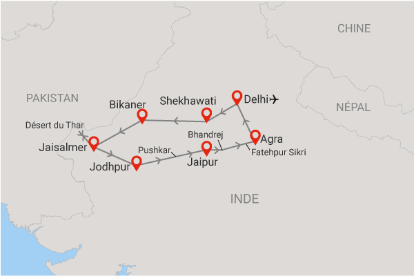 Circuit Beautés du Rajasthan privatif delhi Inde