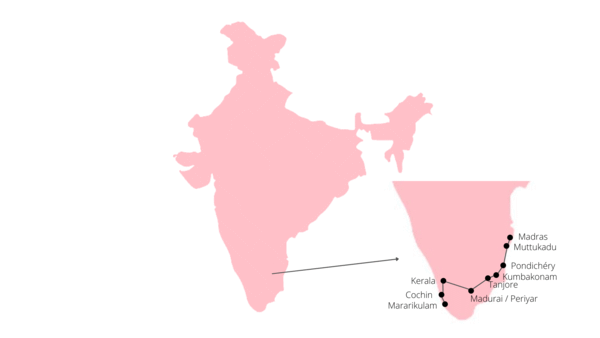 Circuit Charmes de l'Inde du Sud et Extension Plage madras Inde