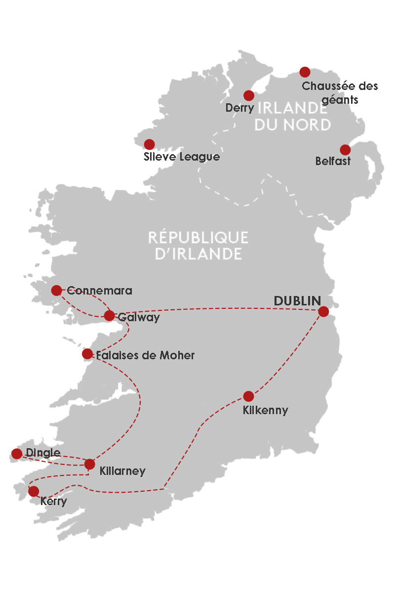 Autotour L'Ouest & Dublin - B&B dublin Irlande