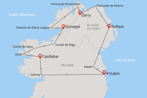 Circuit Irlande du Nord, Donegal et Connemara dublin Irlande