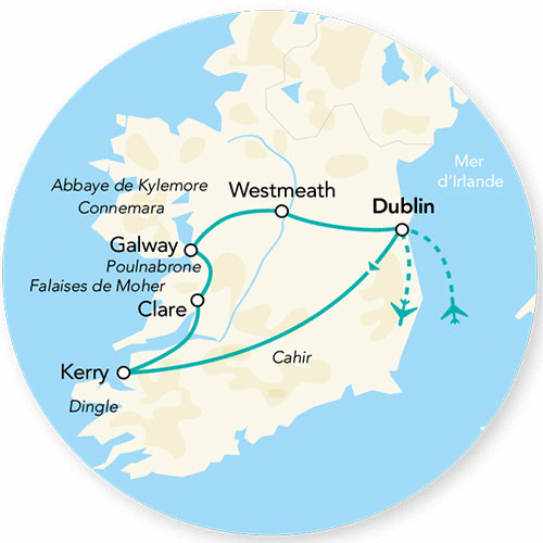 Circuit Splendeurs de l'Irlande 2023 dublin Irlande