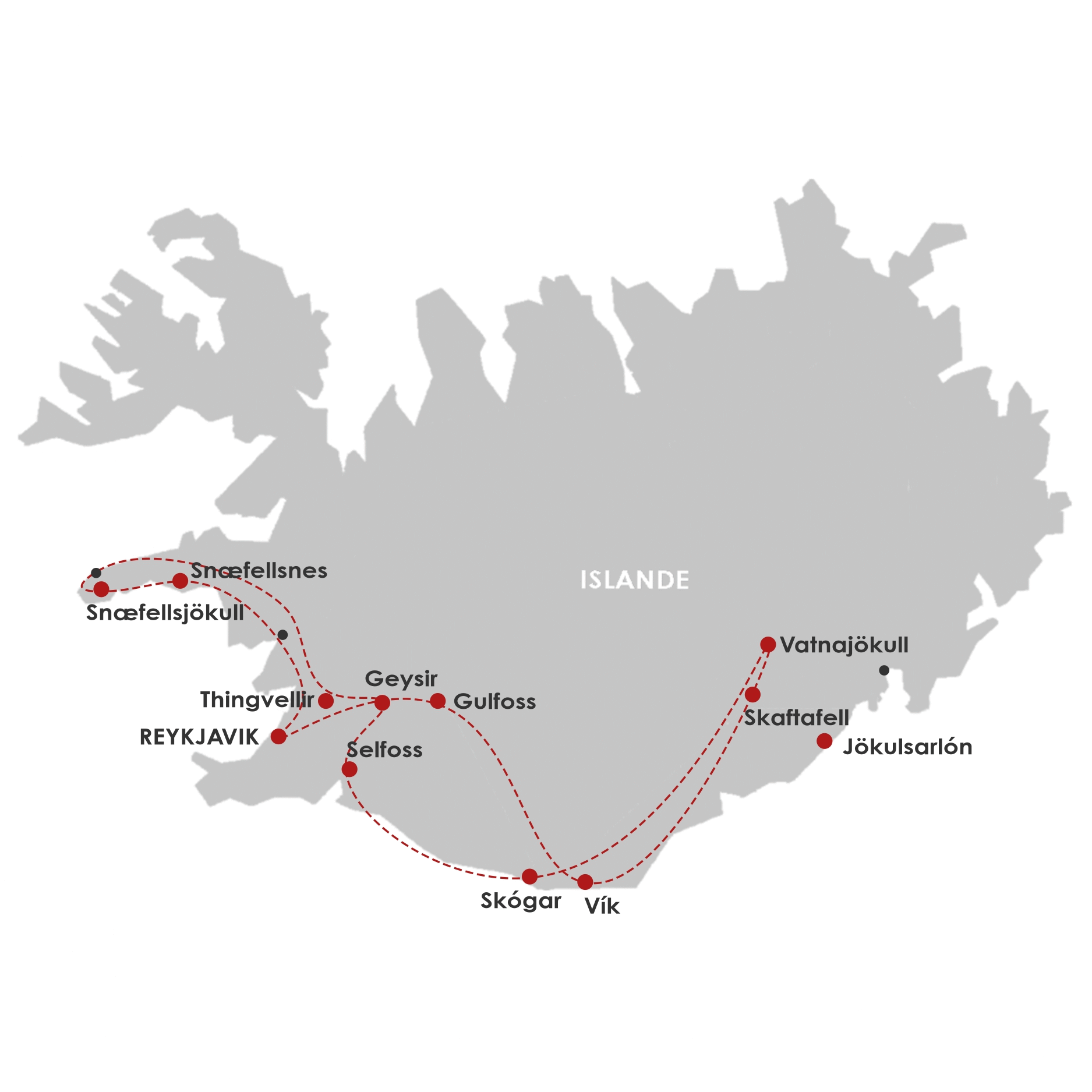 Autotour Roadtrip en terre de glace keflavik Islande