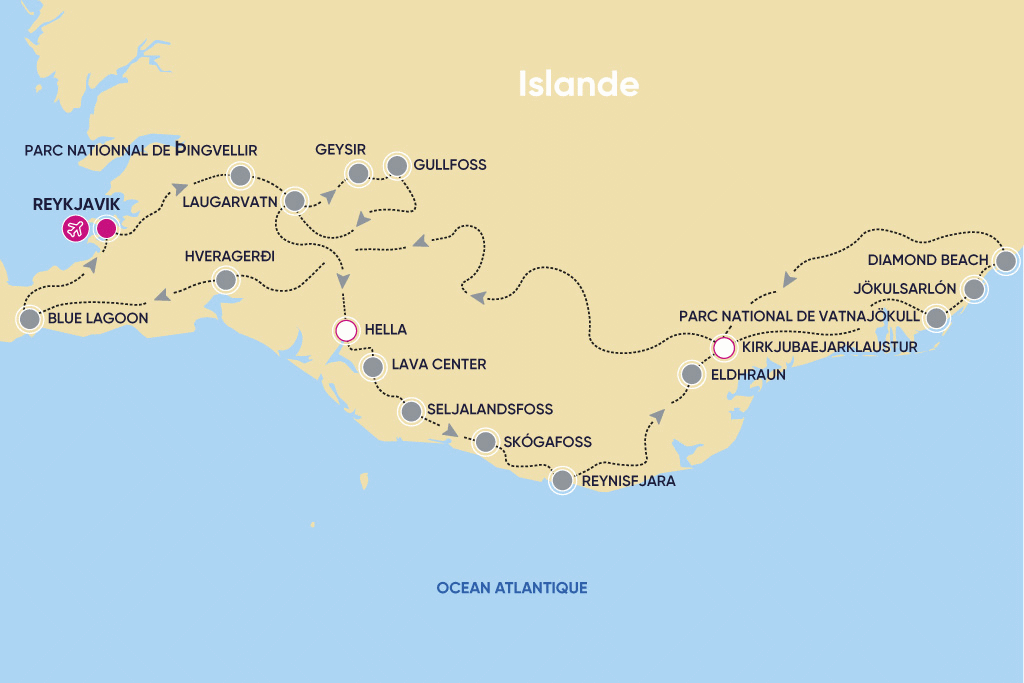 Circuit Au pays des contrastes et des aurores boréales reykjavik Islande