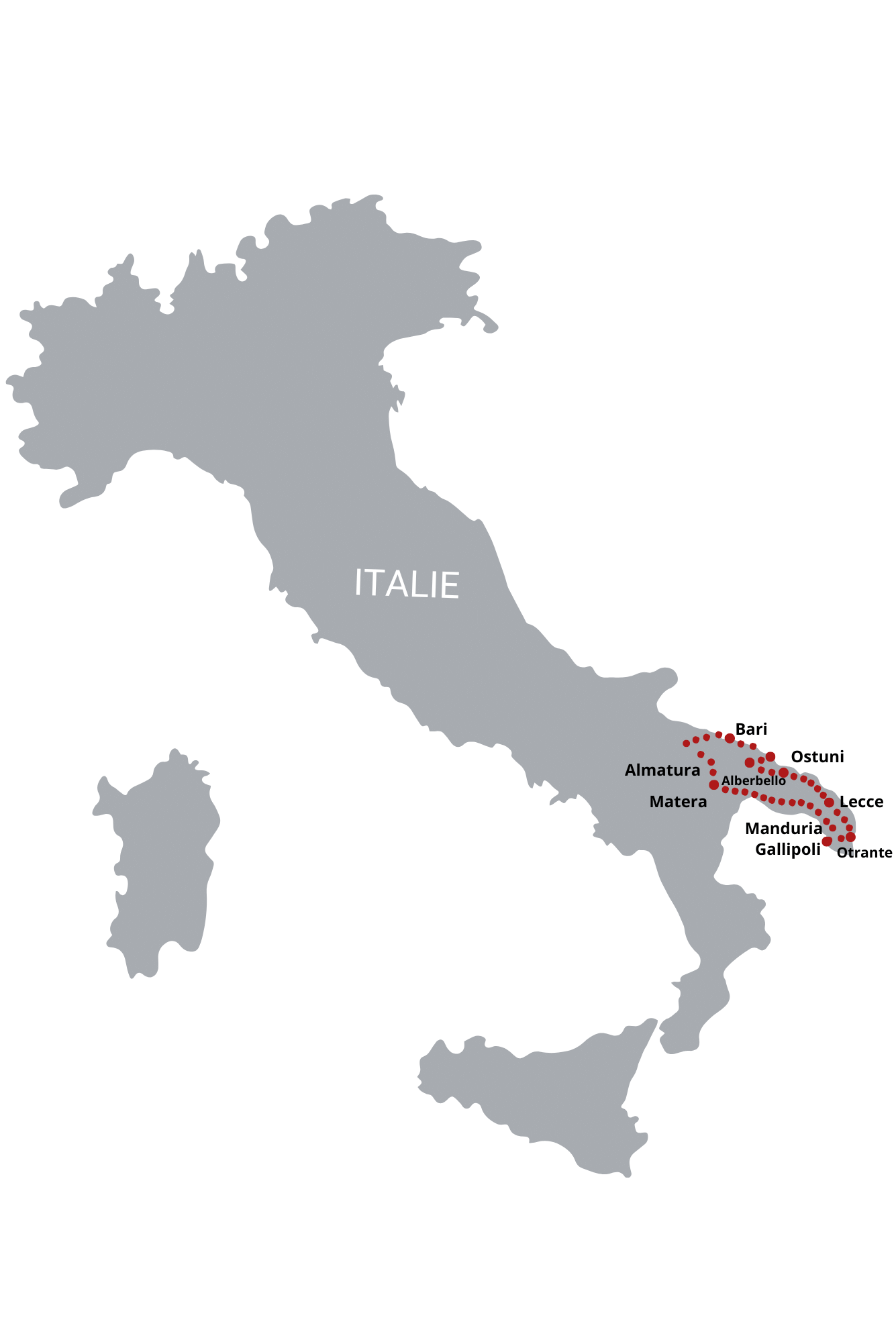 Autotour Les Pouilles en liberté bari Italie