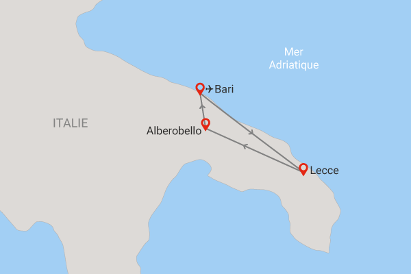 Autotour Échappée baroque dans les Pouilles bari Italie