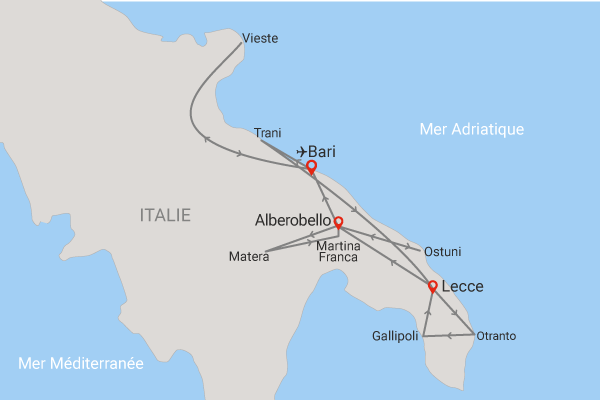 Circuit Splendeurs des Pouilles bari Italie