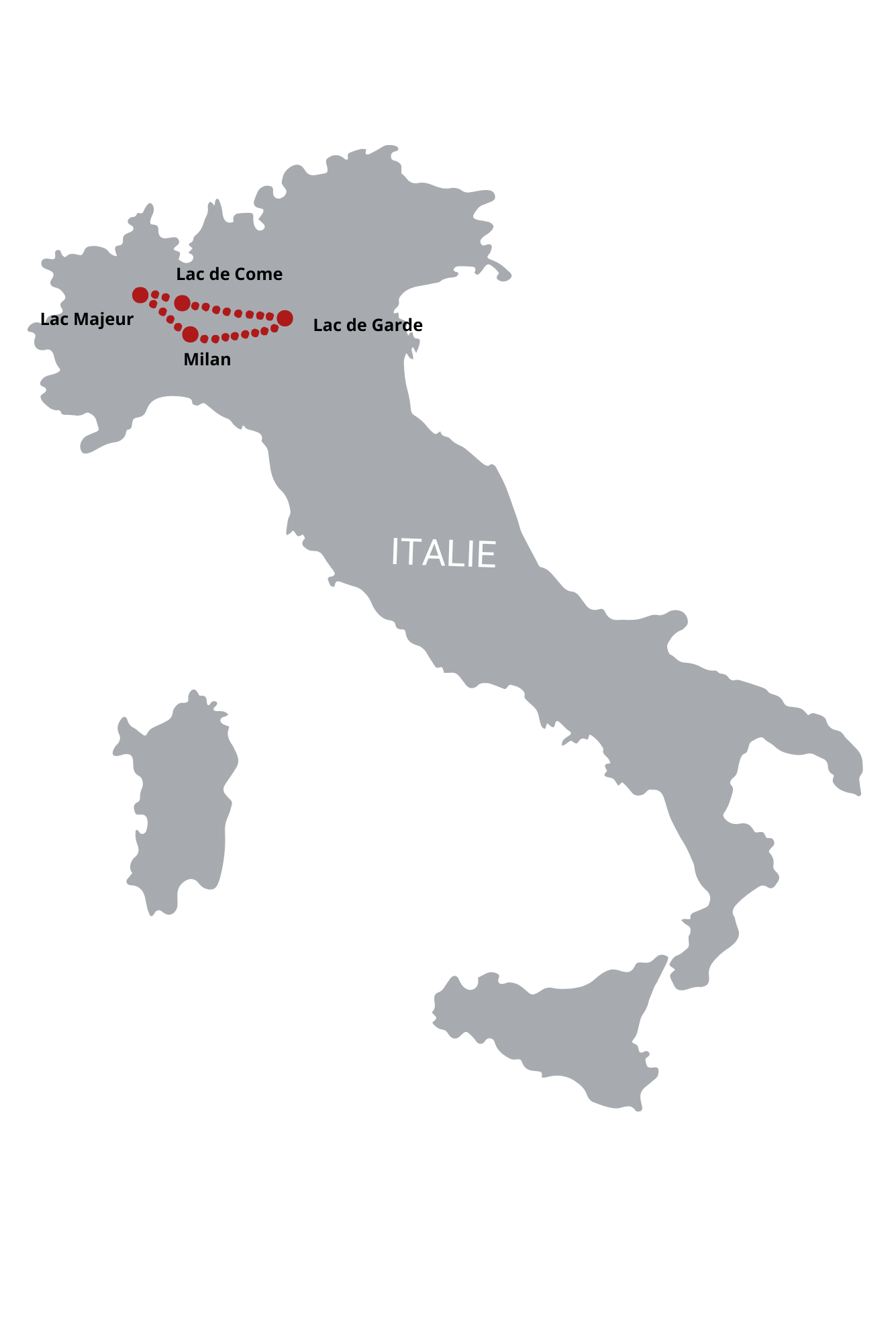 Autotour Au coeur des lacs italiens milan Italie