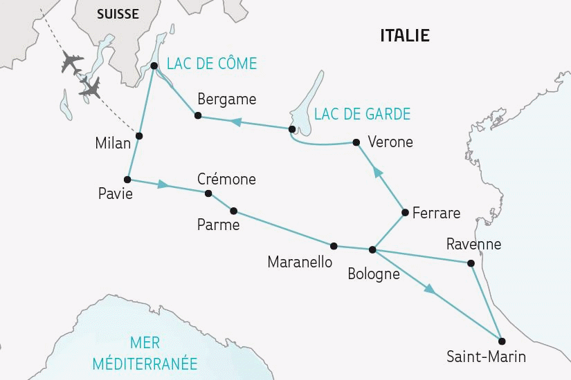 Circuit Les villes d'art du Nord de l'Italie milan Italie