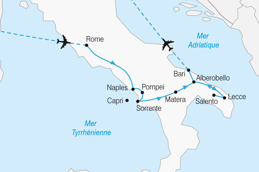 Circuit Rome, la baie de Naples et les Pouilles rome Italie