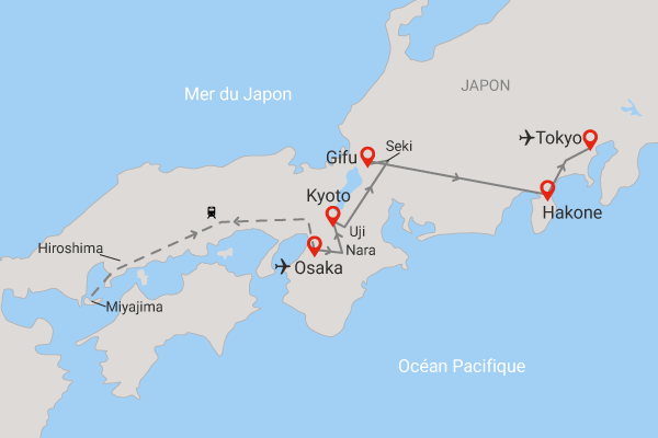 Circuit Horizons du soleil levant, itinéraire prolongé osaka Japon