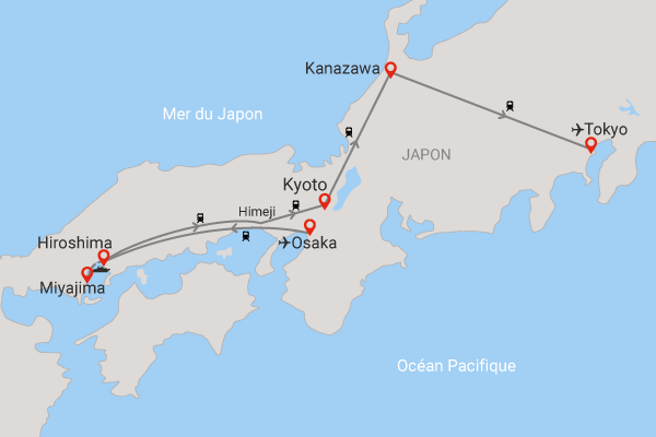 Circuit Japon en liberté, entre histoire et nature osaka Japon