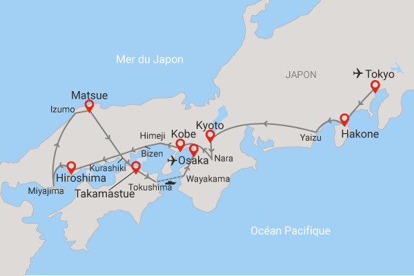 Circuit À la Conquête du Japon tokyo Japon