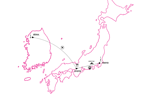 Circuit Combiné Japon-Corée, Les Trois Cités Légendaires tokyo Japon