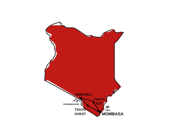 Circuit Combiné Soleil et Safari, Merveilles du Kenya en Famille mombasa Kenya