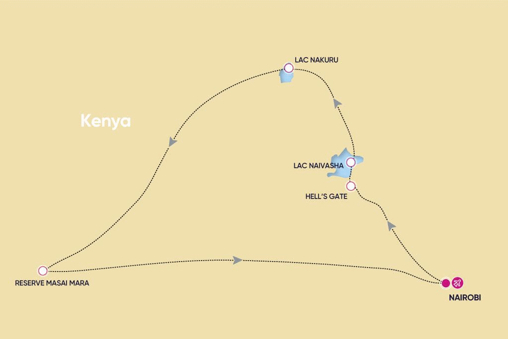 Circuit de la Vallée du Grand Rift à Masai Mara nairobi Kenya