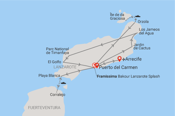 Circuit Entre plages et volcans de Lanzarote, extension 3 nuits au Framissima Bakour Lanzarote Splash puerto_del_carmen Lanzarote