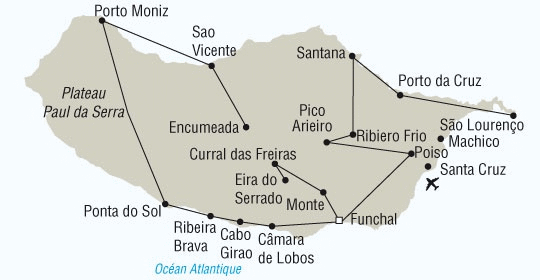 Circuit Au coeur de Madère - Logement en hôtel 4* à Machico funchal Madère