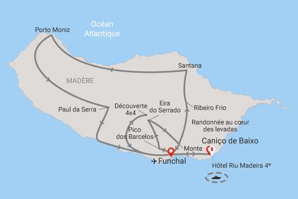 Circuit Echappée entre Terre et Mer à Madère depuis le Riu Madeira funchal Madère