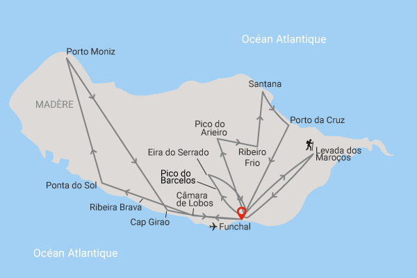 Circuit Splendeurs de l'île aux fleurs funchal Madère