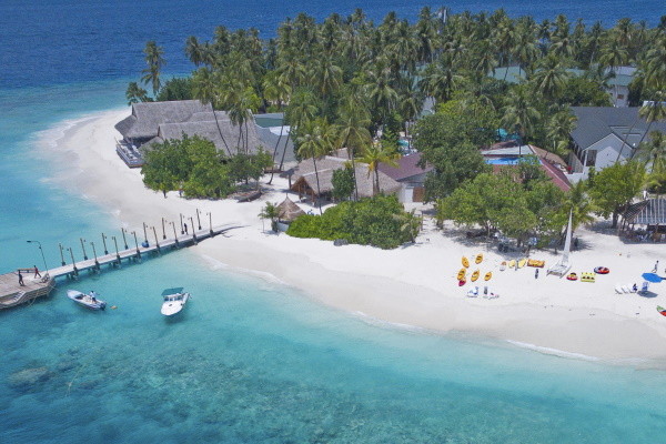 Vue panoramique - Hôtel Malahini Kuda Bandos Resort 4* Male Maldives