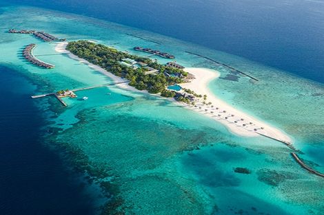 Vue panoramique - Hôtel Veligandu Island Resort & Spa 4* Male Maldives
