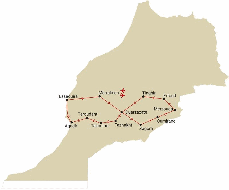 Circuit Le Sud Marocain en 4x4 marrakech Maroc