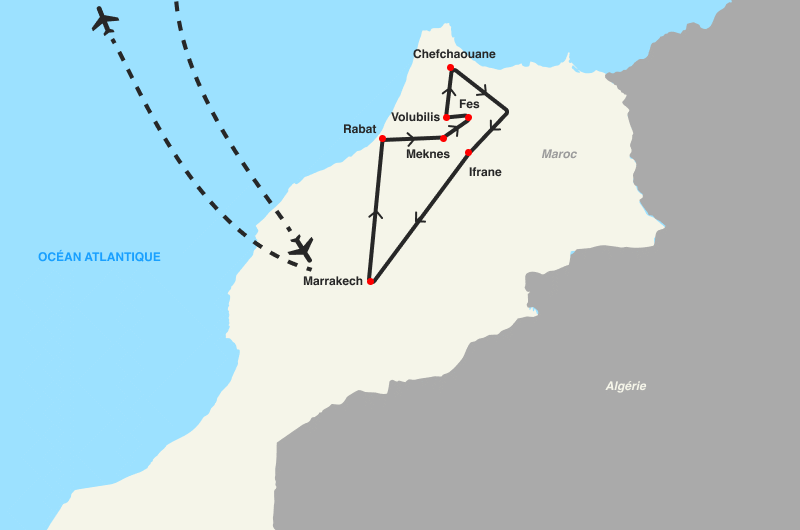 Circuit Coralia Tour Imperial & Chefchaouen + Extension Club Coralia Marrakech Ryads Parc & Spa marrakech Maroc