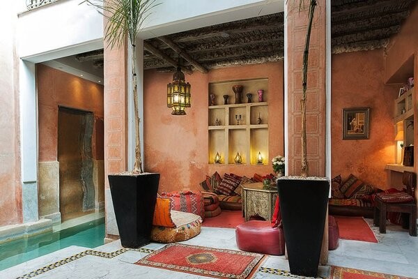 Patio - Hôtel Riad Moullaoud 4* Marrakech Maroc