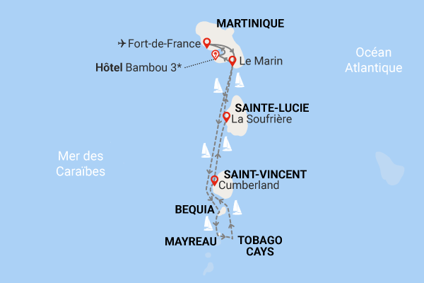 Combiné croisière et hôtel A la découverte des Grenadines et extension 3 nuits Bambou fort_de_france Martinique