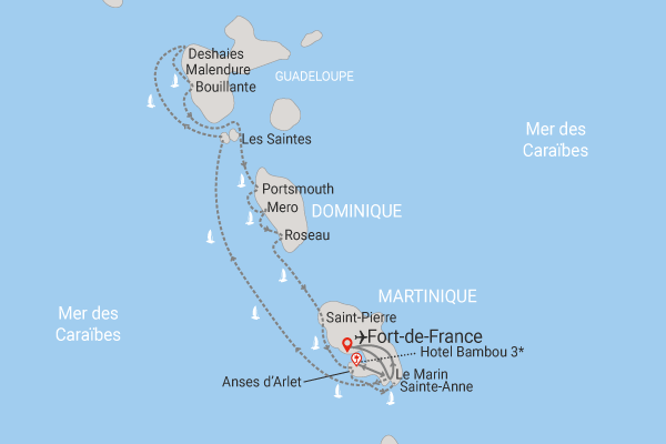 Croisière Cocktail Créole aux Antilles et extension 4 nuits à l'hôtel Bambou (2026) fort_de_france Martinique