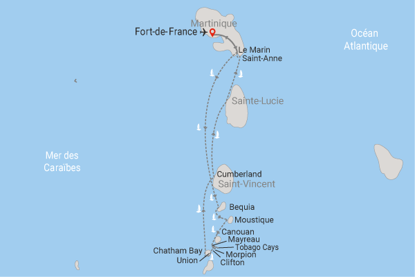 Croisière Passion Grenadines fort_de_france Martinique